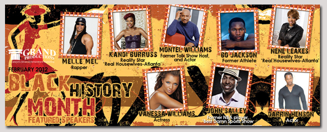 book a celebrity black history month event